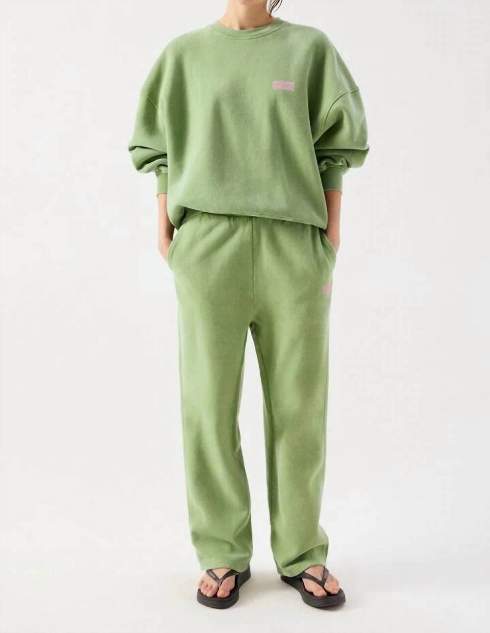 NEW AMERICAN VINTAGE women's plizzy sweatshirt in citronelle vintage